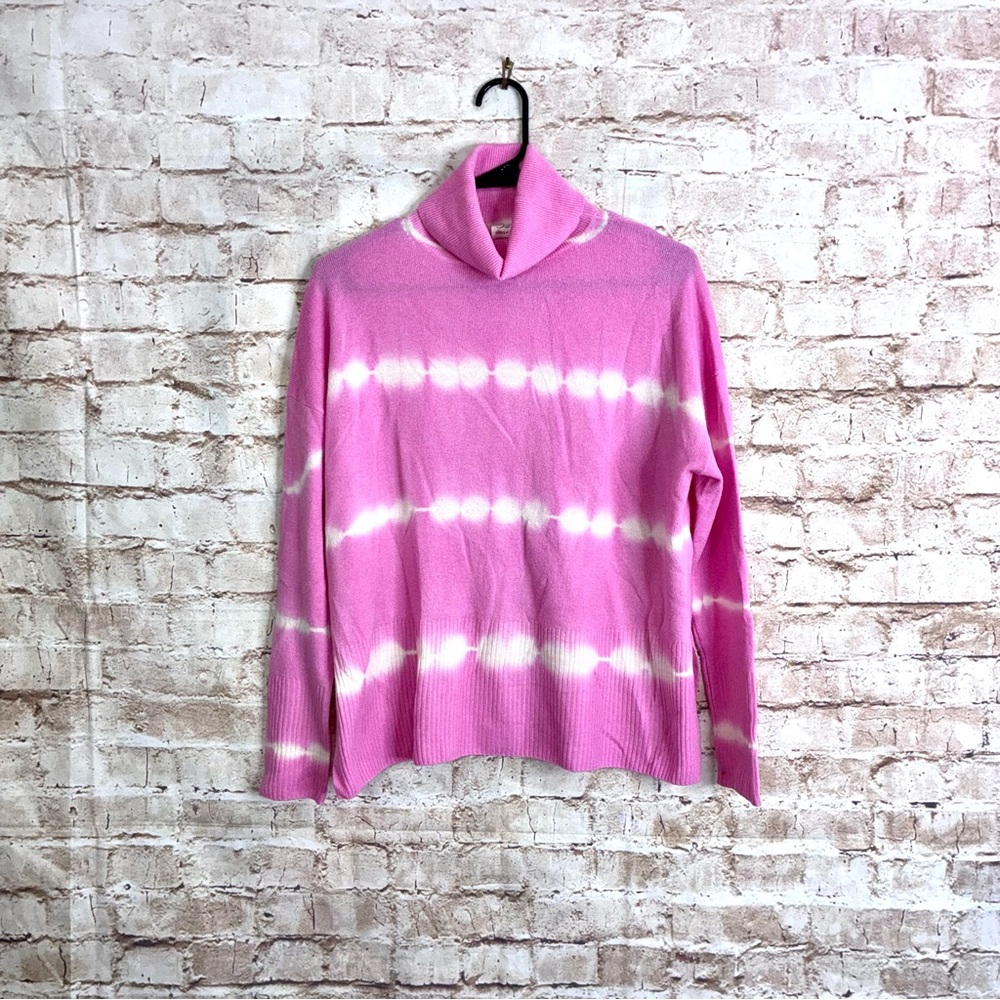 Cinq à Sept Kenny Tie-dye Wool Cashmere Turtleneck Sweater Size XS